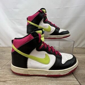 NIKE DUNK‎ HIGH VOLT FIREBERRY  SNEAKERS #317982-127 SIZE 8.5